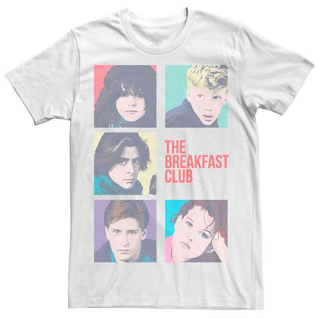 Mens Breakfast Club Group Shot Squares Tee White Product Image