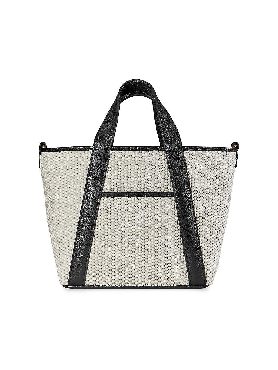 Womens Harper Raffia & Leather Tote Product Image