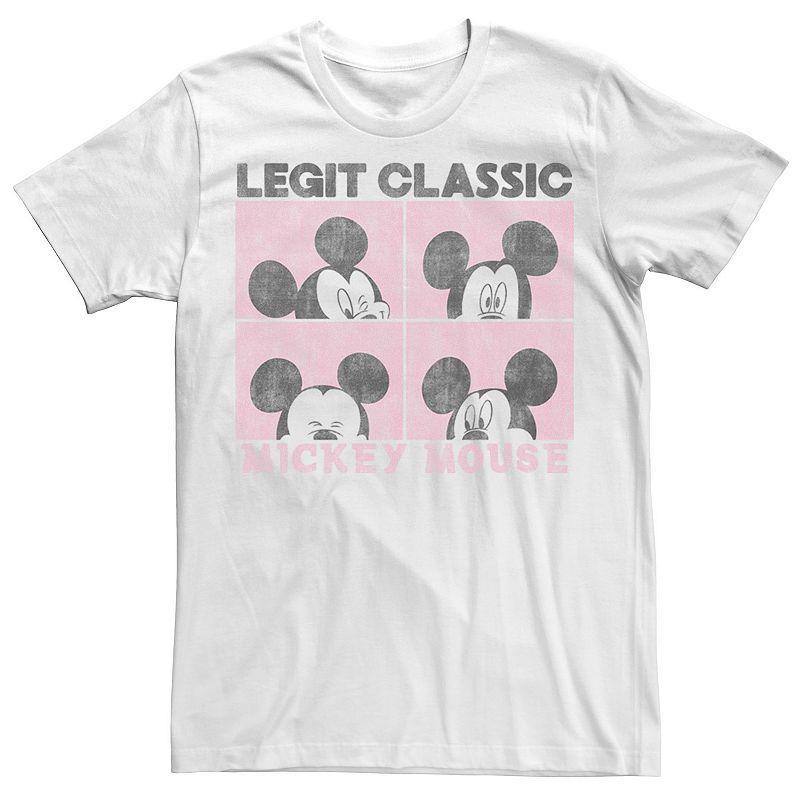 Mens Disney Mickey And Friends Mickey Mouse Legit Classic Panels Tee White Product Image