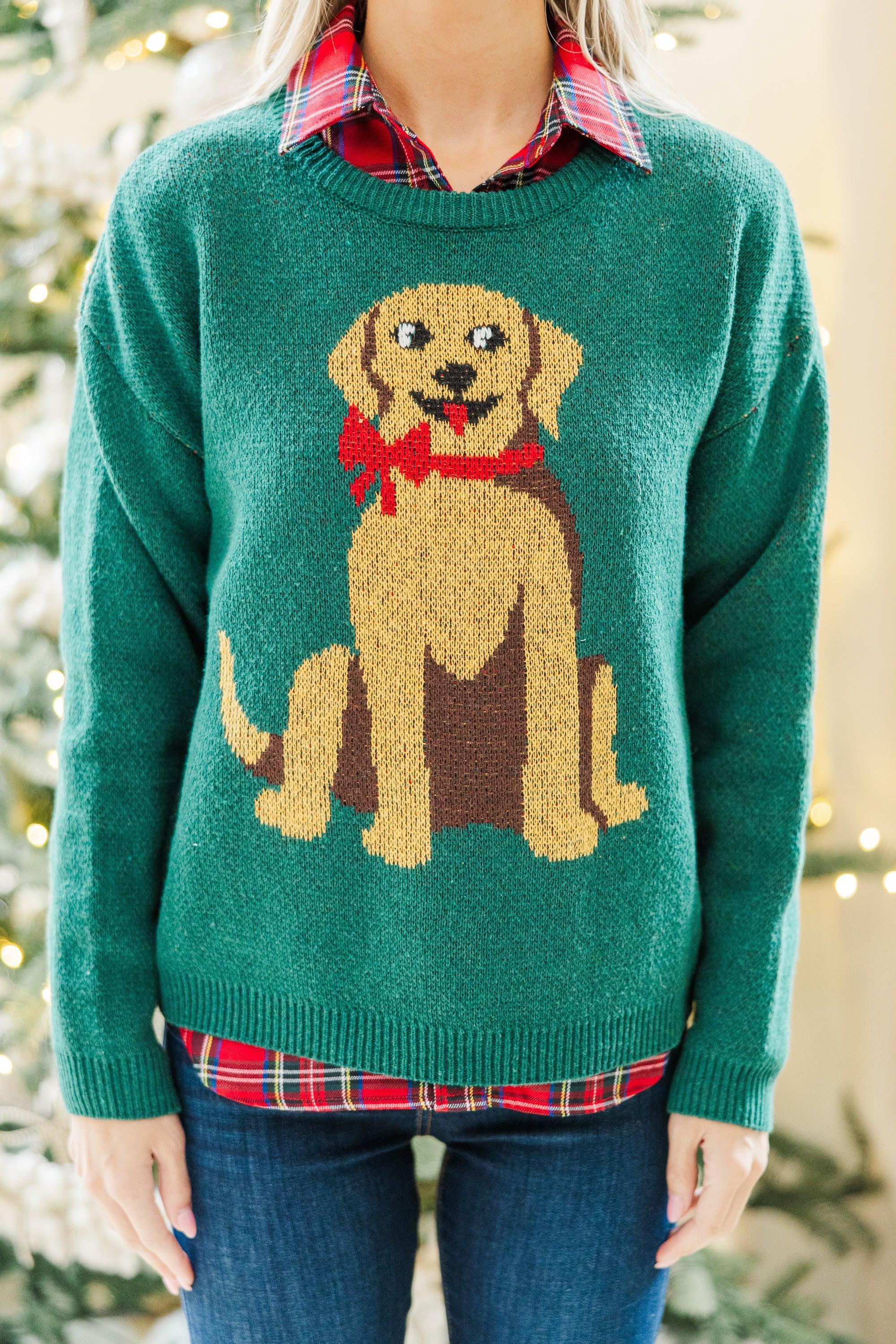 Home For The Holidays Emerald Golden Retriever Sweater Female Product Image