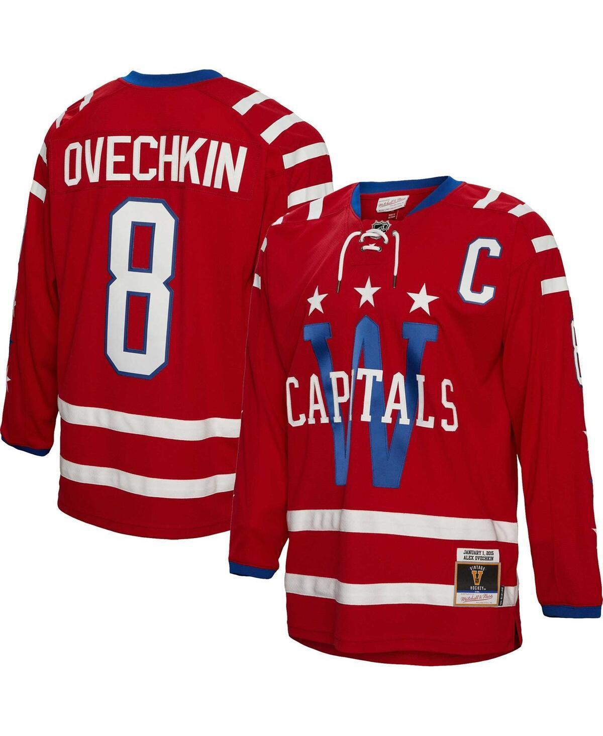 Mens Mitchell & Ness Alexander Ovechkin Red Washington Capitals 2015 Blue Line Player Jersey - Red Product Image