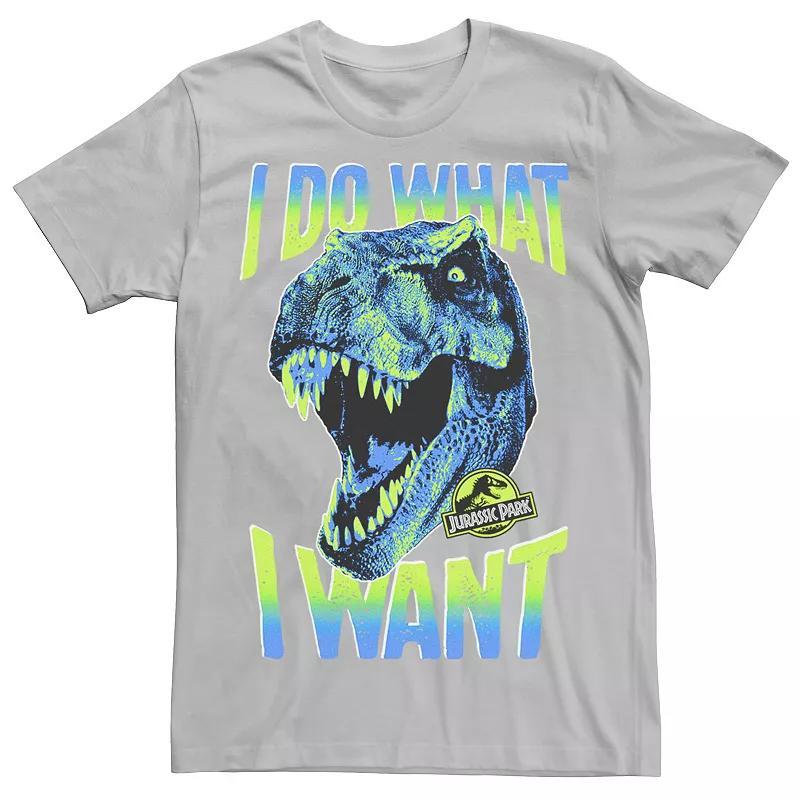 Mens Jurassic Park T-Rex I Do What I Want Tee Grey Product Image