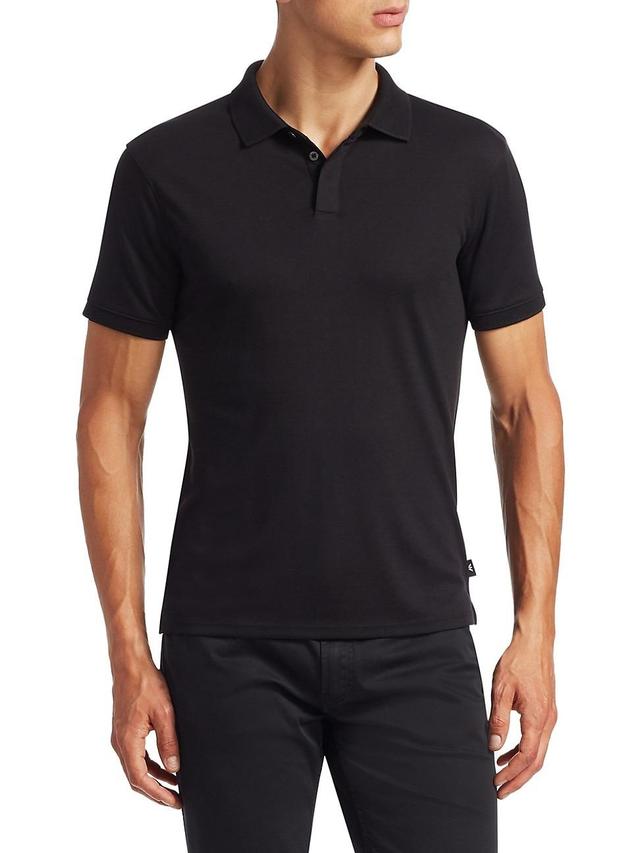 Mens Textured Collar Slim-Fit Polo Shirt Product Image