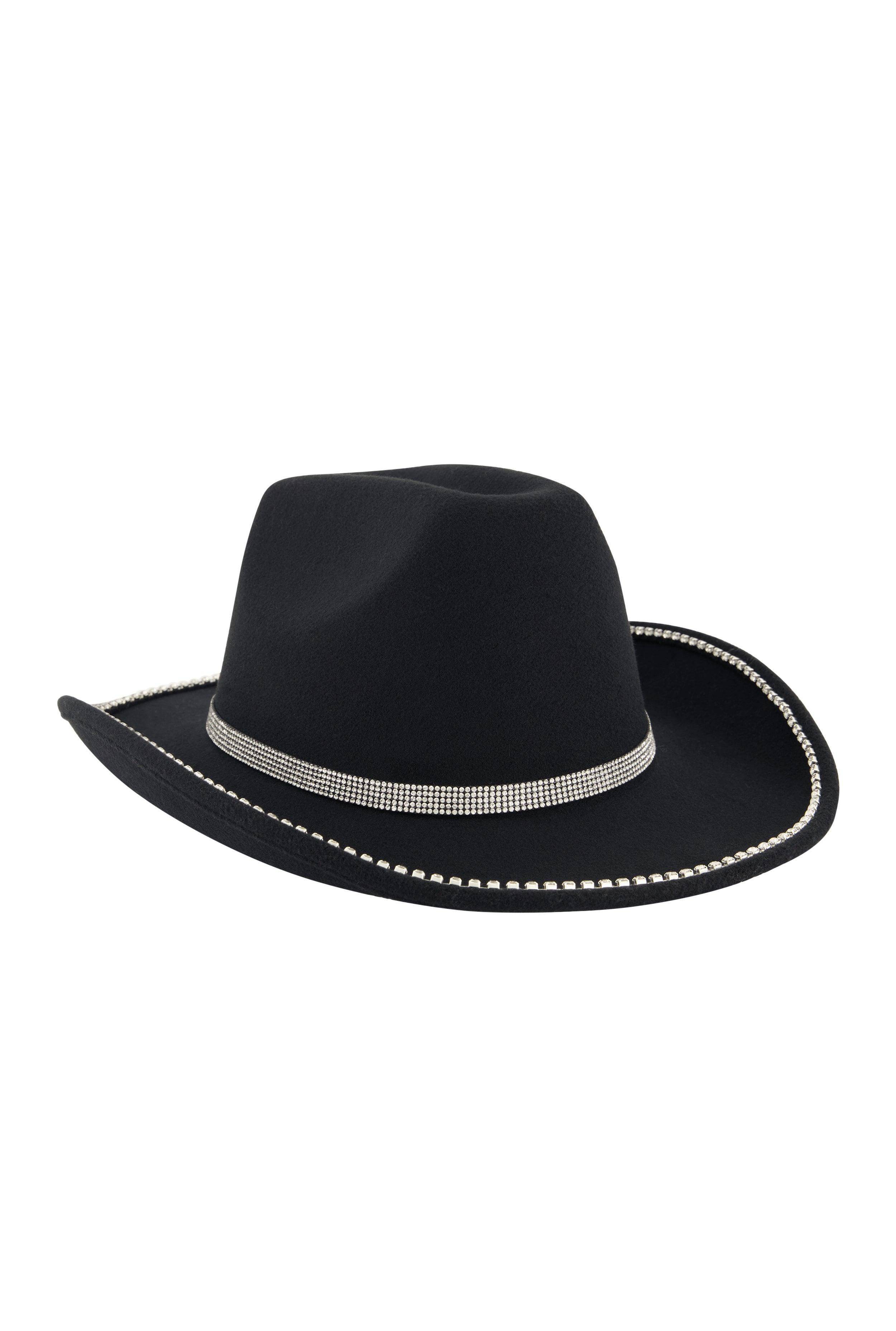 Rhinestone Trim Cowboy Hat Female Product Image