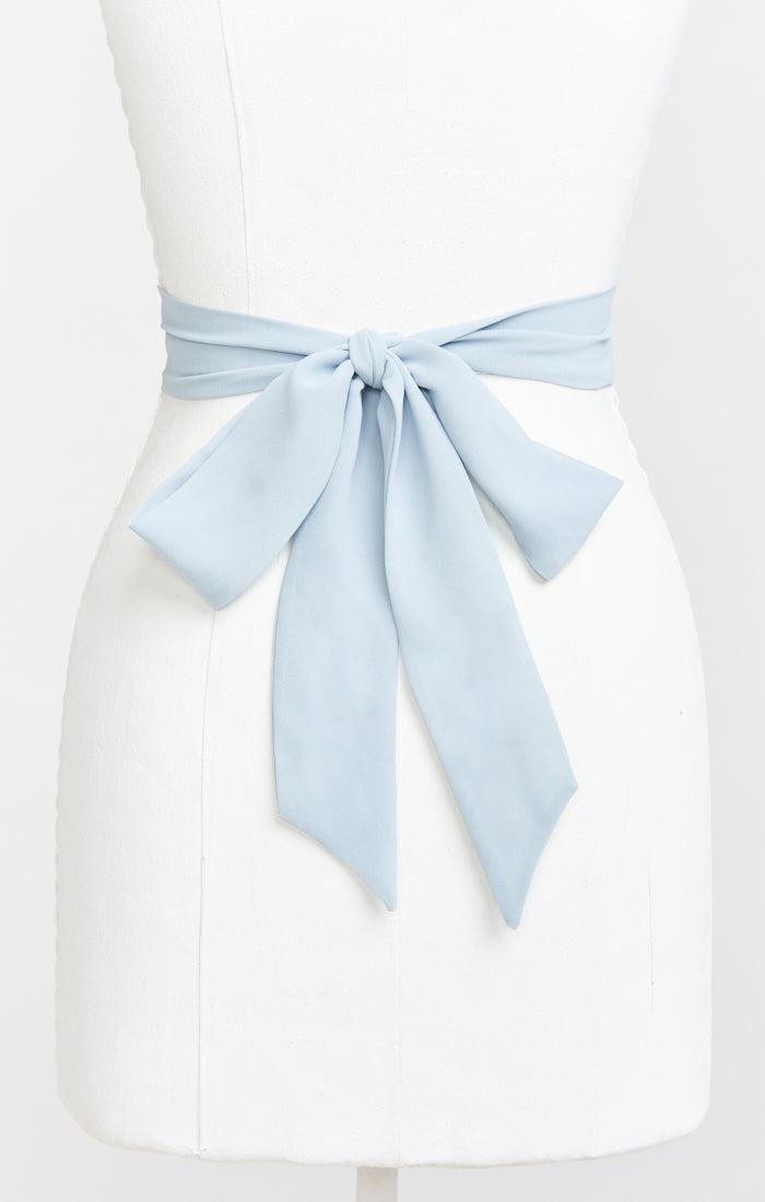 Bridesmaid Sash ~ Steel Blue Chiffon Product Image