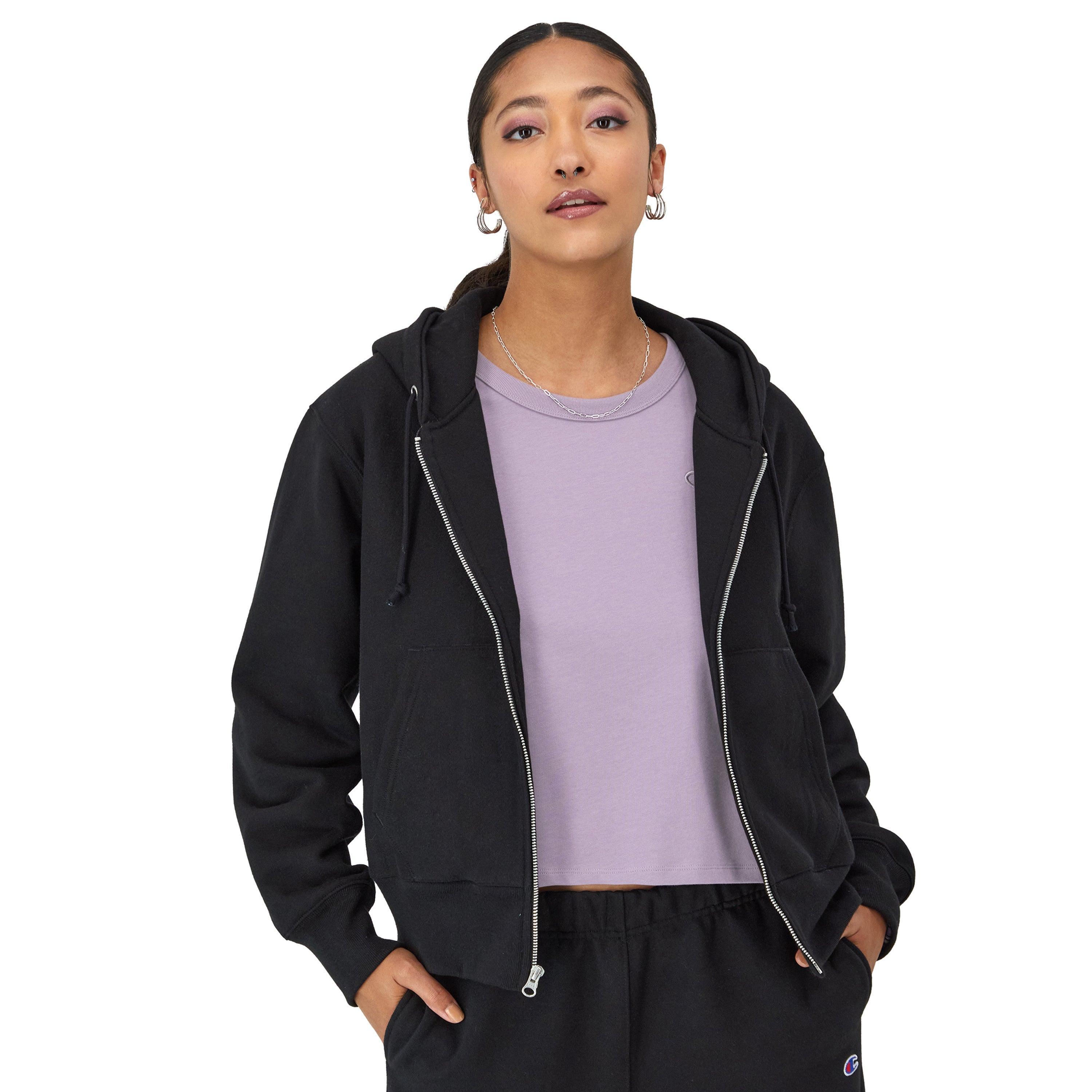 Womens Champion Reverse Weave Zip Up Hoodie, Stadium Silver Grey 2XL Product Image