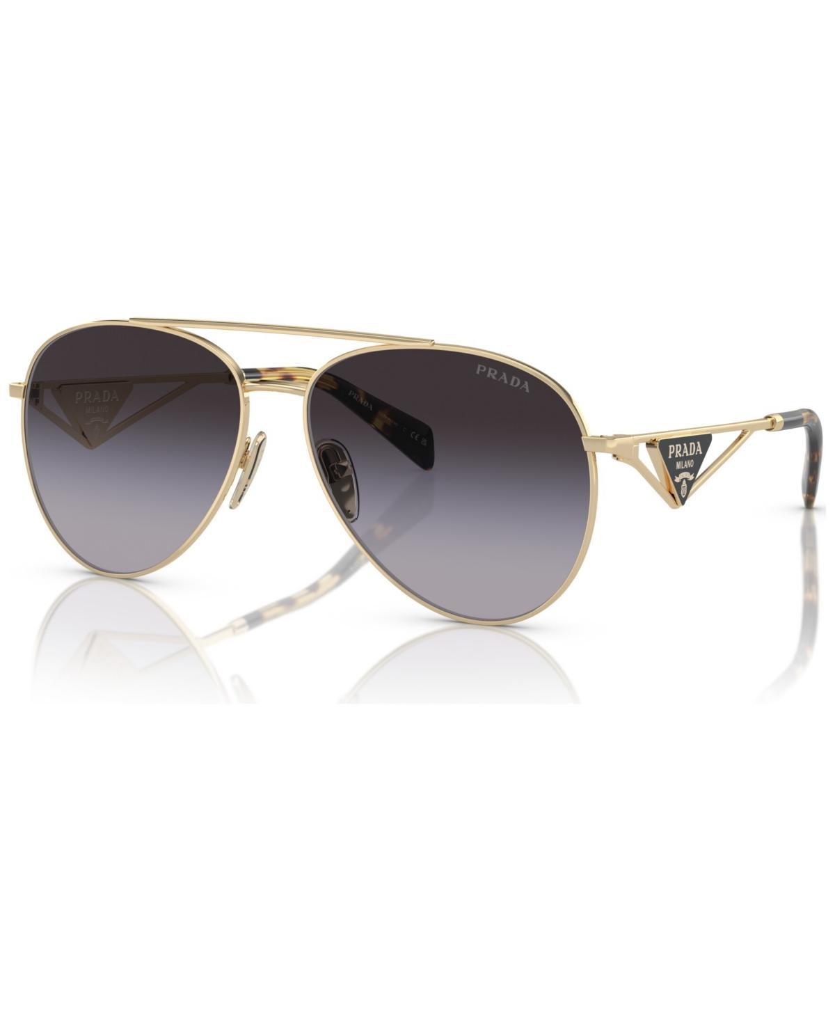 Prada 58mm Gradient Pilot Sunglasses Product Image