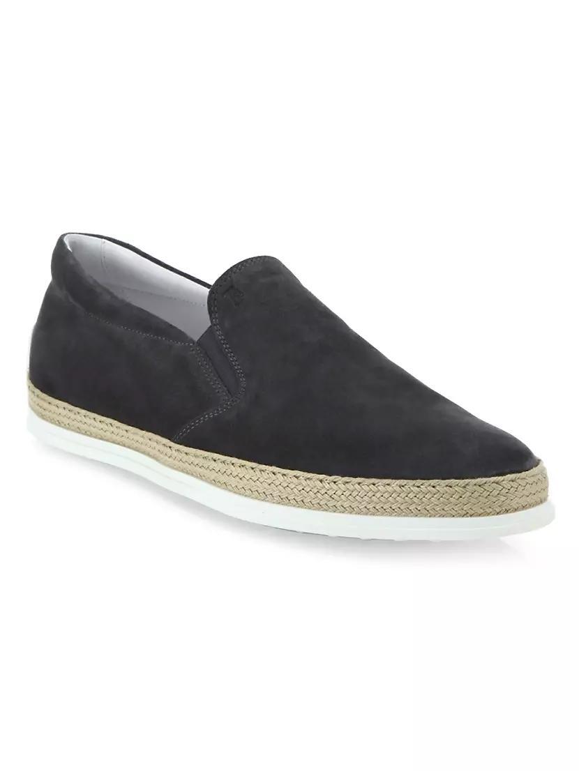 Jute-Trimmed Suede Espadrille Sneakers Product Image