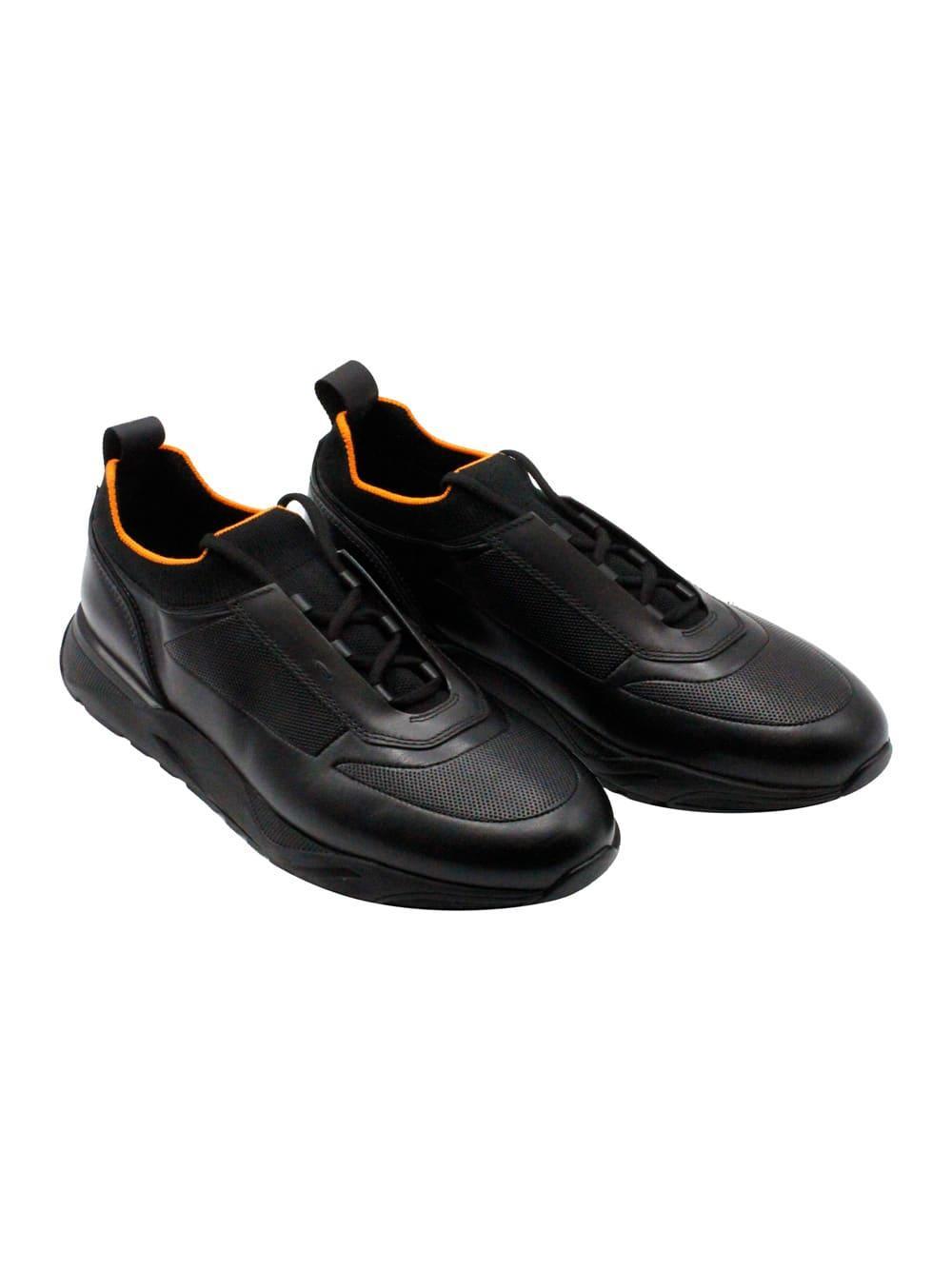 SANTONI Sneakers In Black Product Image