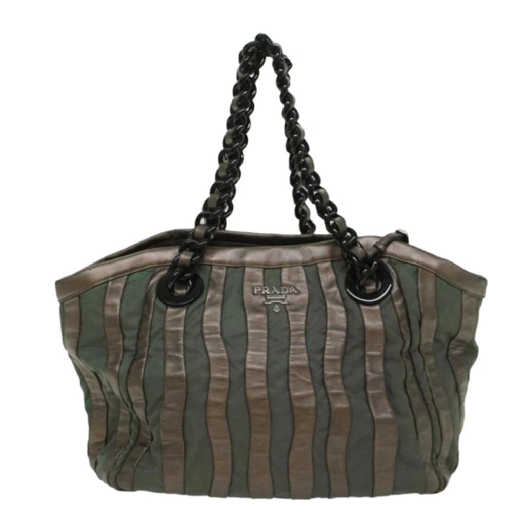 Tessuto Khaki Leather Shoulder Bag () Product Image