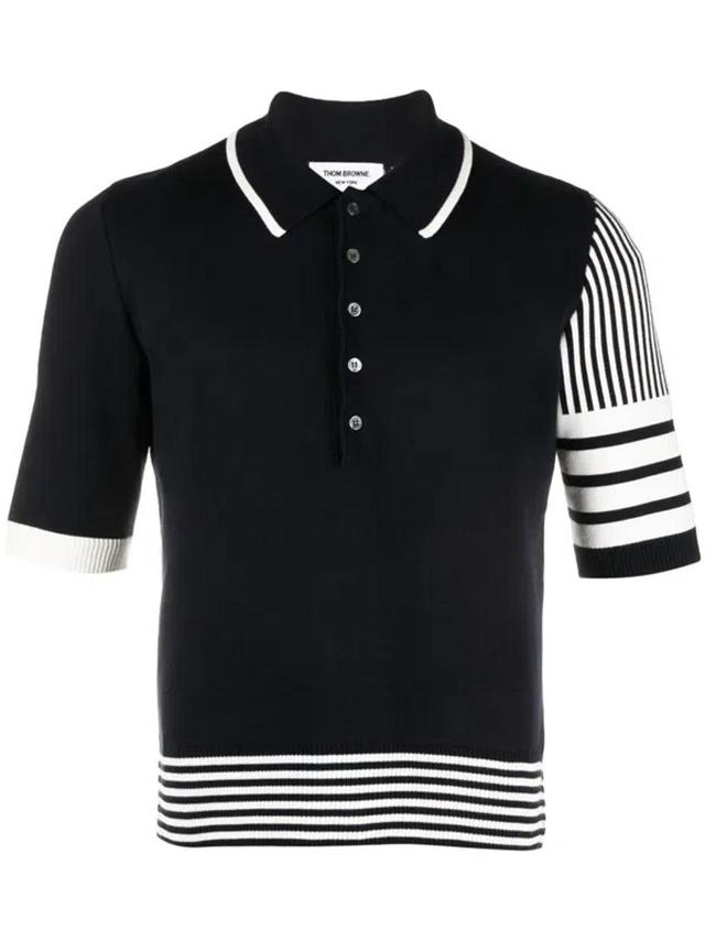 Funmix 4-bar Stripe Polo Shirt In Navy Product Image