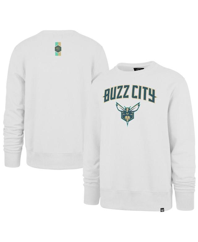 Mens 47 White Charlotte Hornets 2023/24 City Edition Postgame Headline Crew Pullover Sweatshirt Product Image