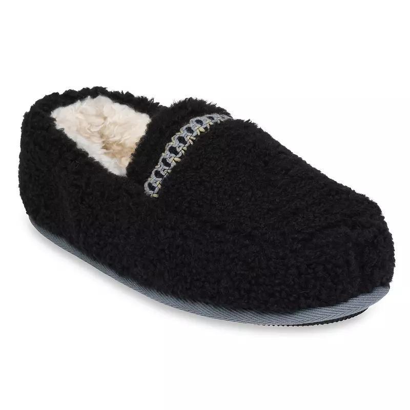 GaaHuu Womens Braid Tape Trim Sherpa Moccasin Slippers Product Image