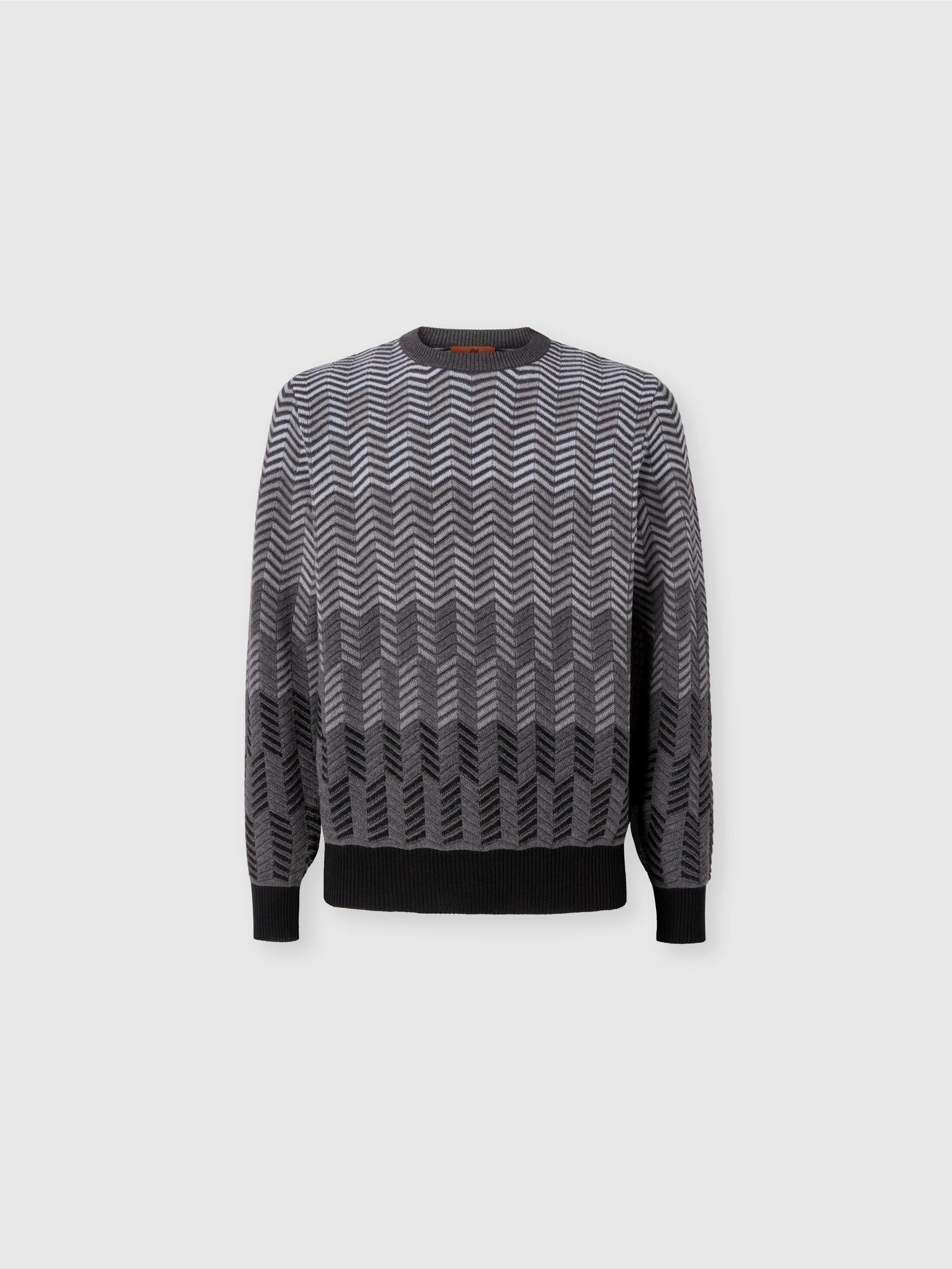 Zigzag virgin wool crewneck pullover Product Image