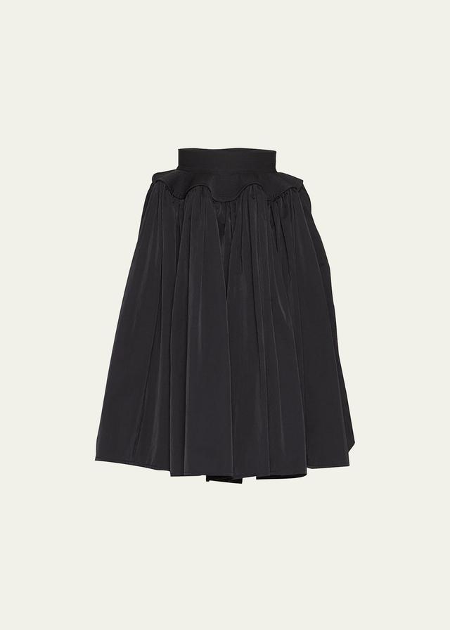 Bottega Veneta Peplum Gathered Nylon Skirt Product Image