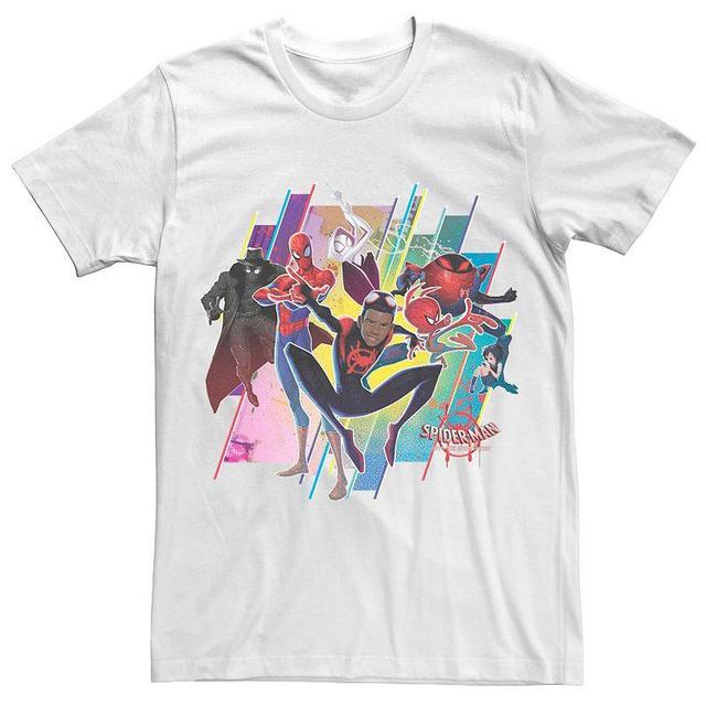 Mens Marvels Spider-Man Spider-Verse Group Tee White Product Image