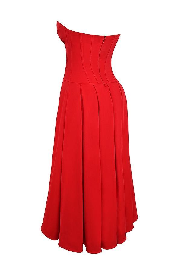 Lady Scarlet Strapless Midi Dress Product Image