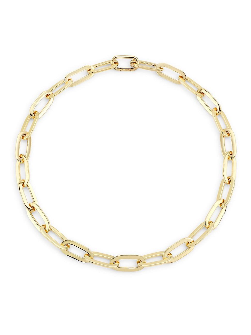 Womens 14K Yellow Gold Paper-Clip Chain Necklace/18 Product Image