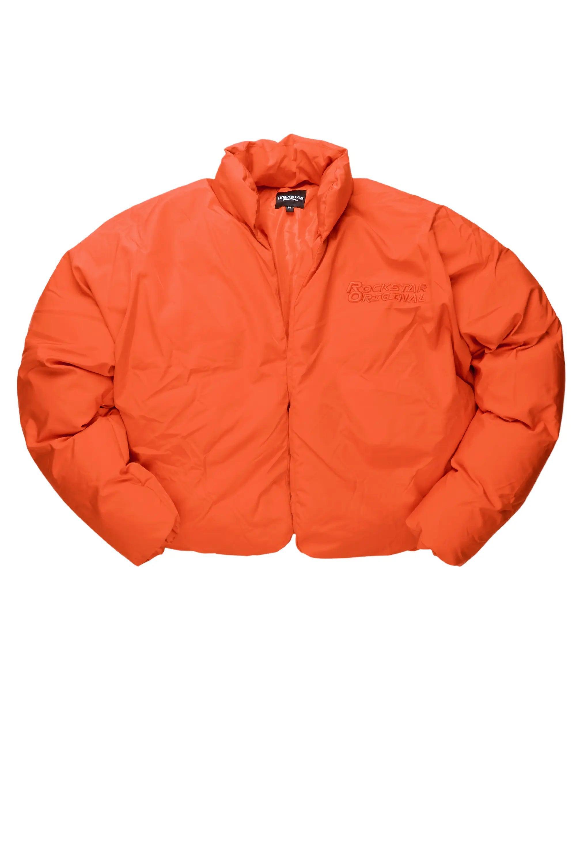 Damien Orange Puffer Jacket Male Product Image