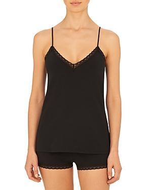 Natori Bliss Lace Edge High-Low Cotton Camisole Product Image