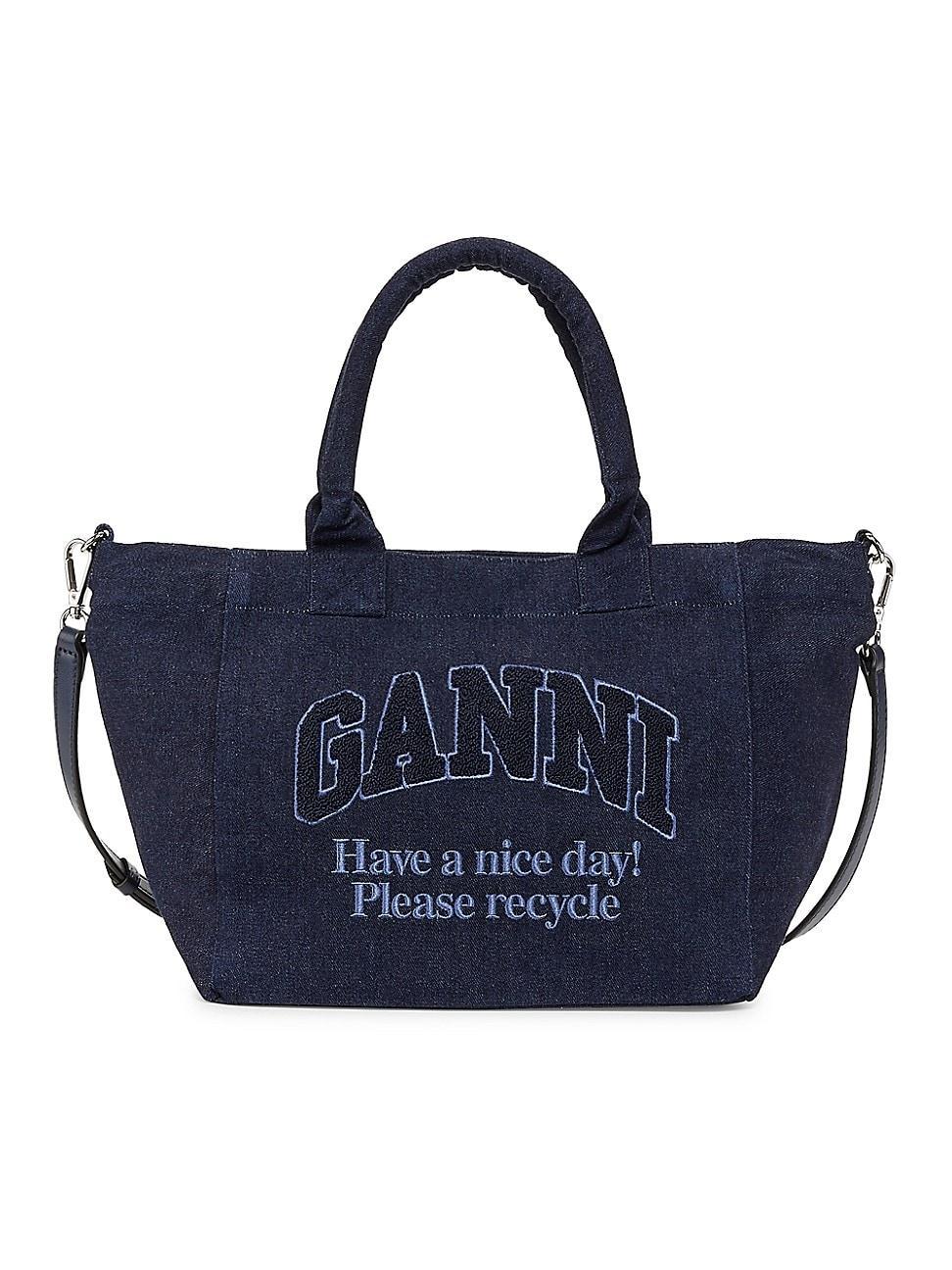 Womens Small Easy Denim Shopper Tote Bag Product Image