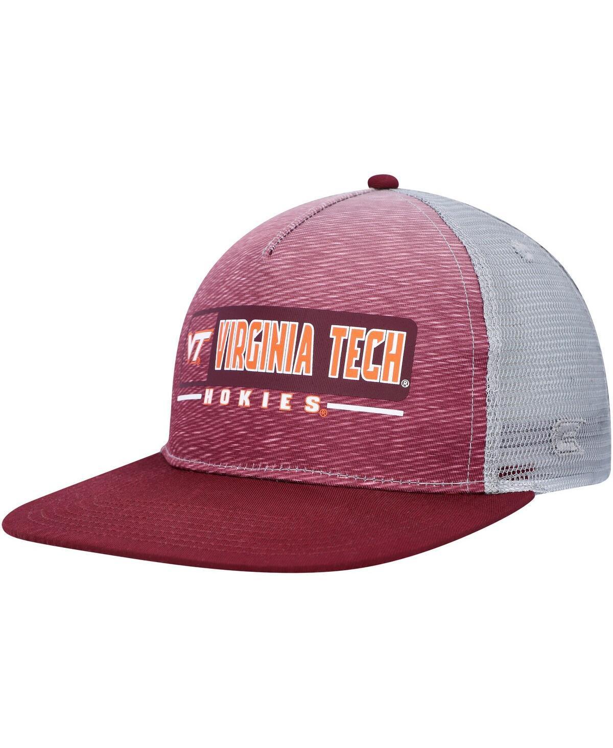 Mens Colosseum  Maroon/Gray Virginia Tech Hokies Snapback Hat Product Image