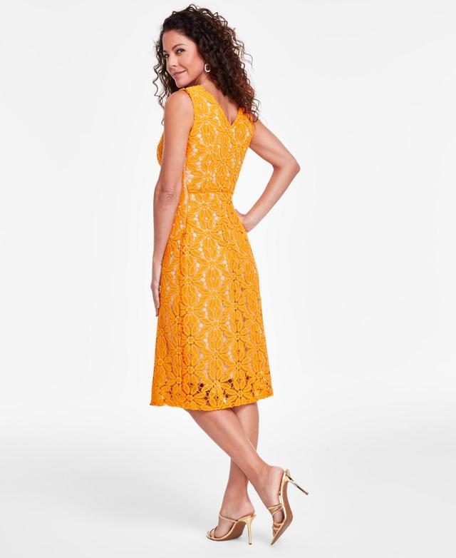 I.n.c. International Concepts Womens Lace V-Neck Midi Dress, Created for Macys Product Image