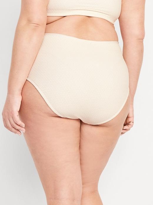 High-Waisted Crochet Bikini Swim Bottoms Product Image