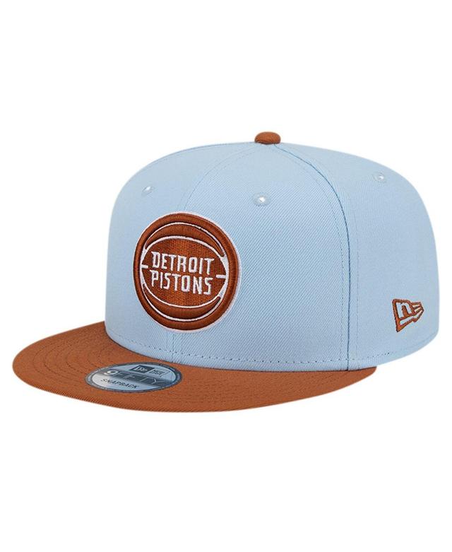 Mens New Era /Brown Detroit Pistons 2-Tone Color Pack 9FIFTY Snapback Hat Product Image