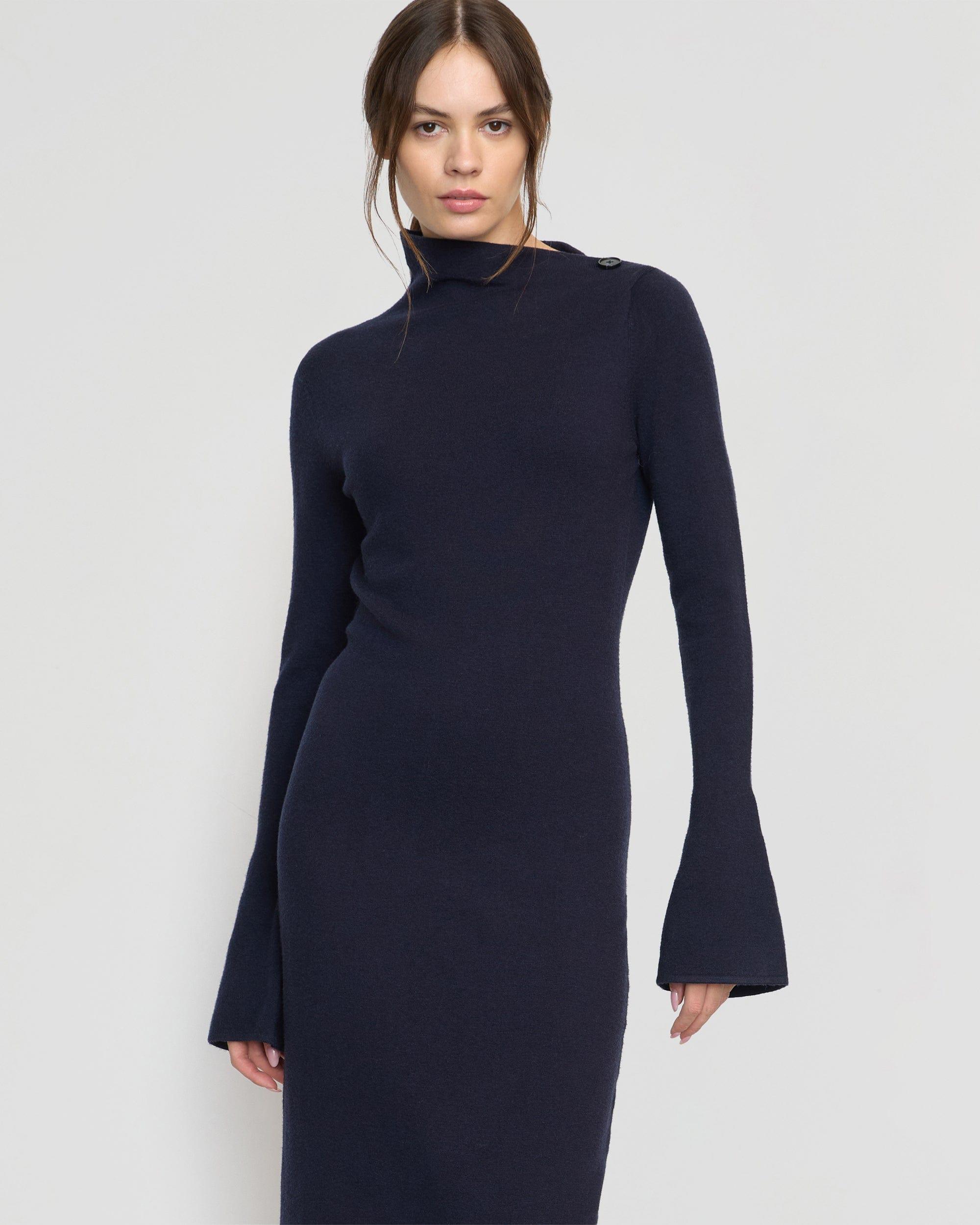 Keaton Bell-Sleeve Midi Dress Product Image