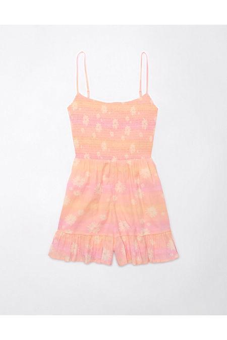 AE Smocked Cut-Out Romper Women's Product Image