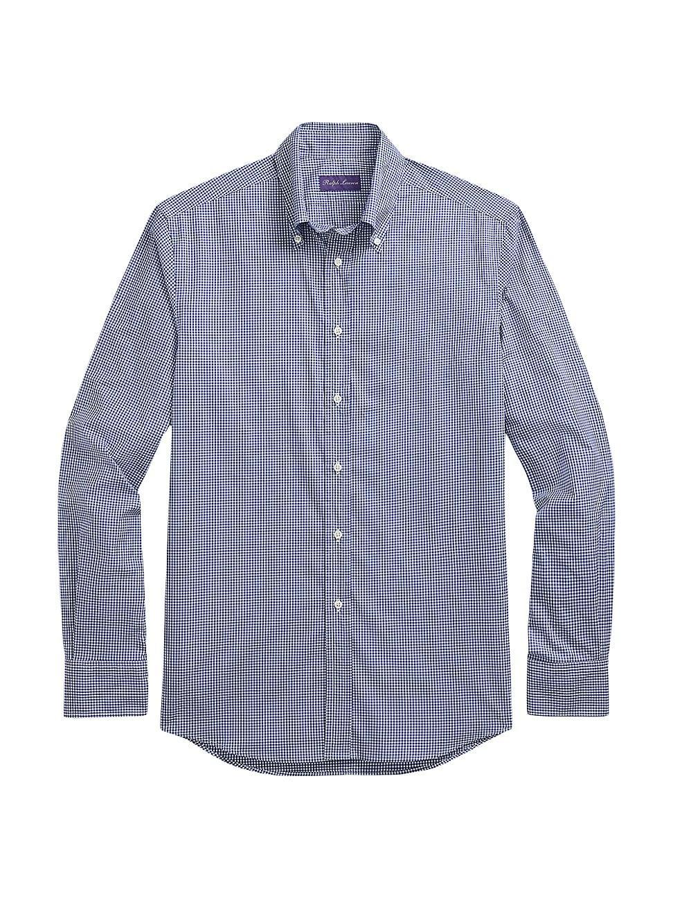 Men's Micro-Gingham Poplin Sport Shirt Product Image