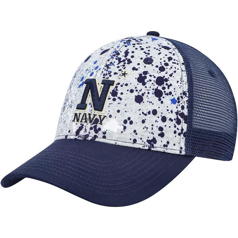 Mens Colosseum Gray/Navy Navy Midshipmen Love Fern Trucker Snapback Hat Product Image