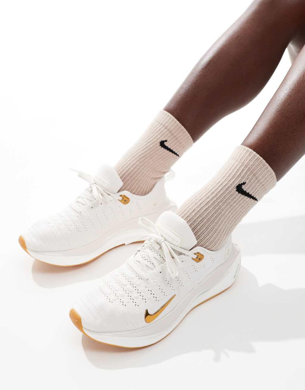 Nike Running Infinity Run sneakers in off white Product Image