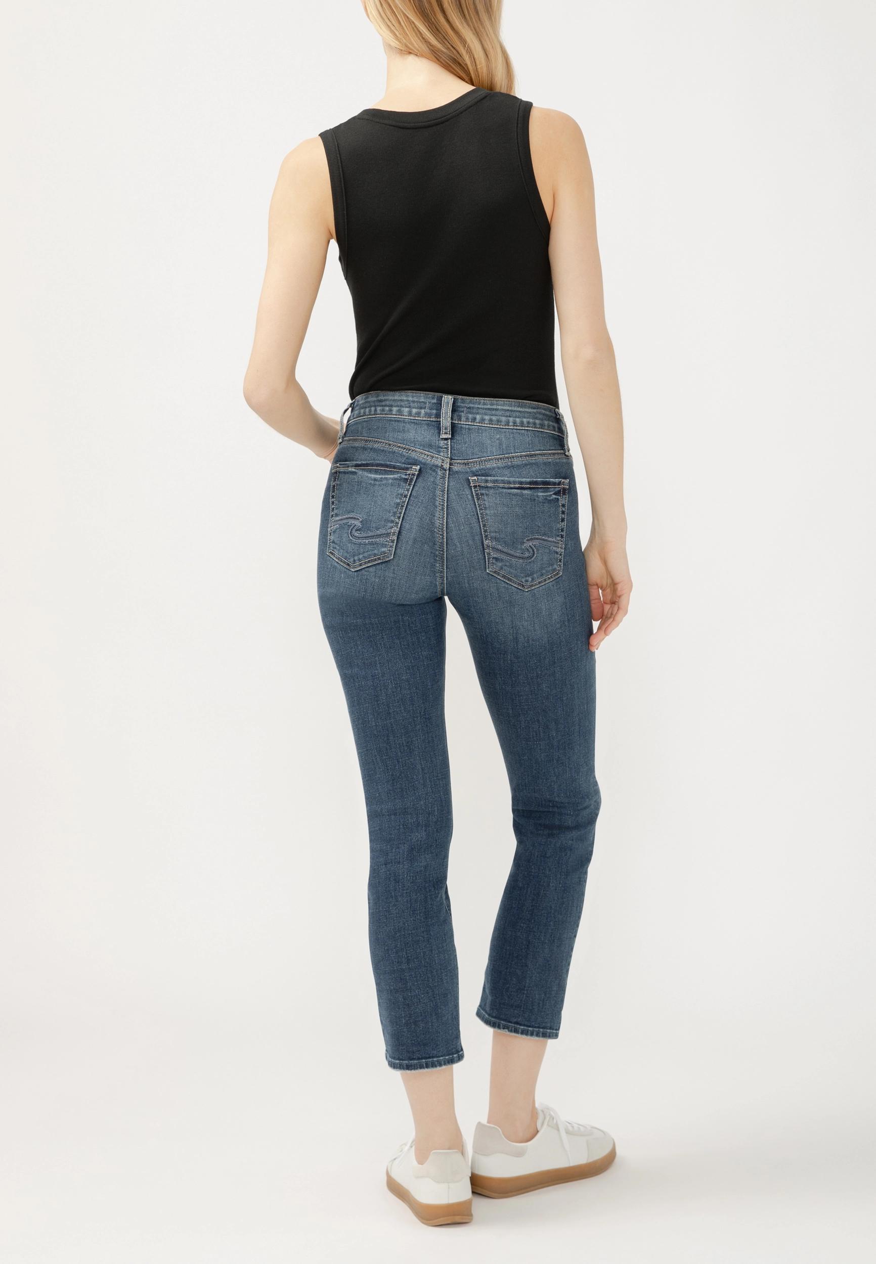 Silver Jeans Co.® Suki Curvy Mid Rise Luxe Stretch Cropped Jean Product Image