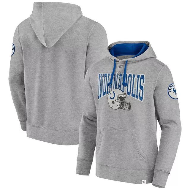 Mens Fanatics Heather Gray Indianapolis Colts Label Maker Pullover Hoodie Product Image