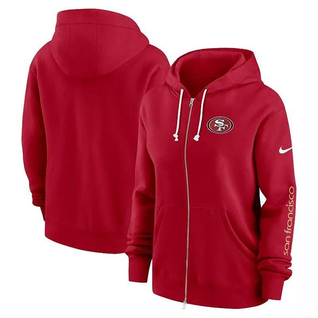 Womens Nike Scarlet San Francisco 49ers Phoenix Hoodie Full-Zip Sweatshirt Product Image