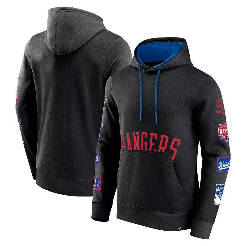 Mens Fanatics Branded Black New York Rangers Wild Winner Fleece Pullover Hoodie Product Image