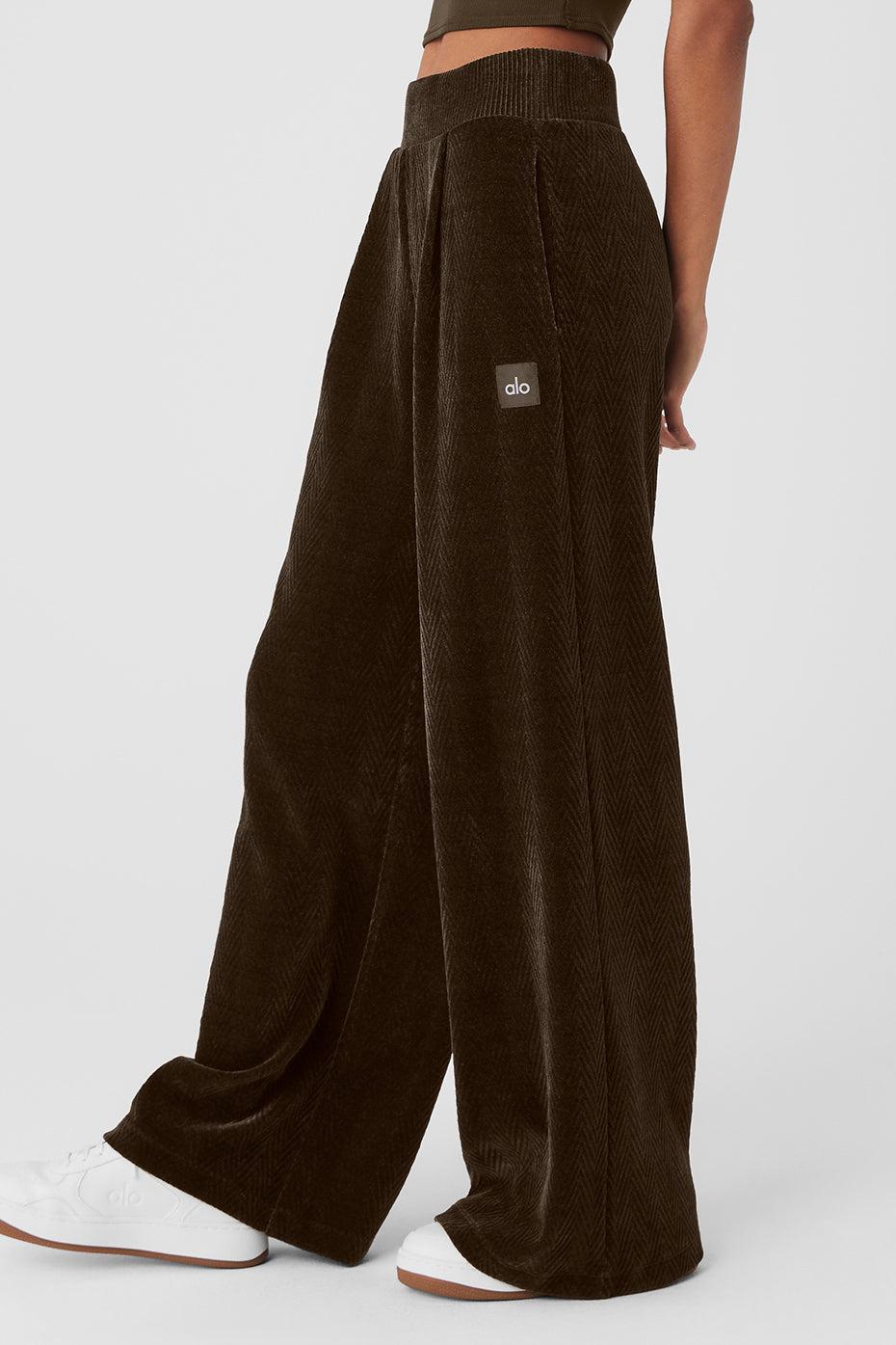 High-Waist Cozy Day Wide Leg Pant - Espresso Female Product Image