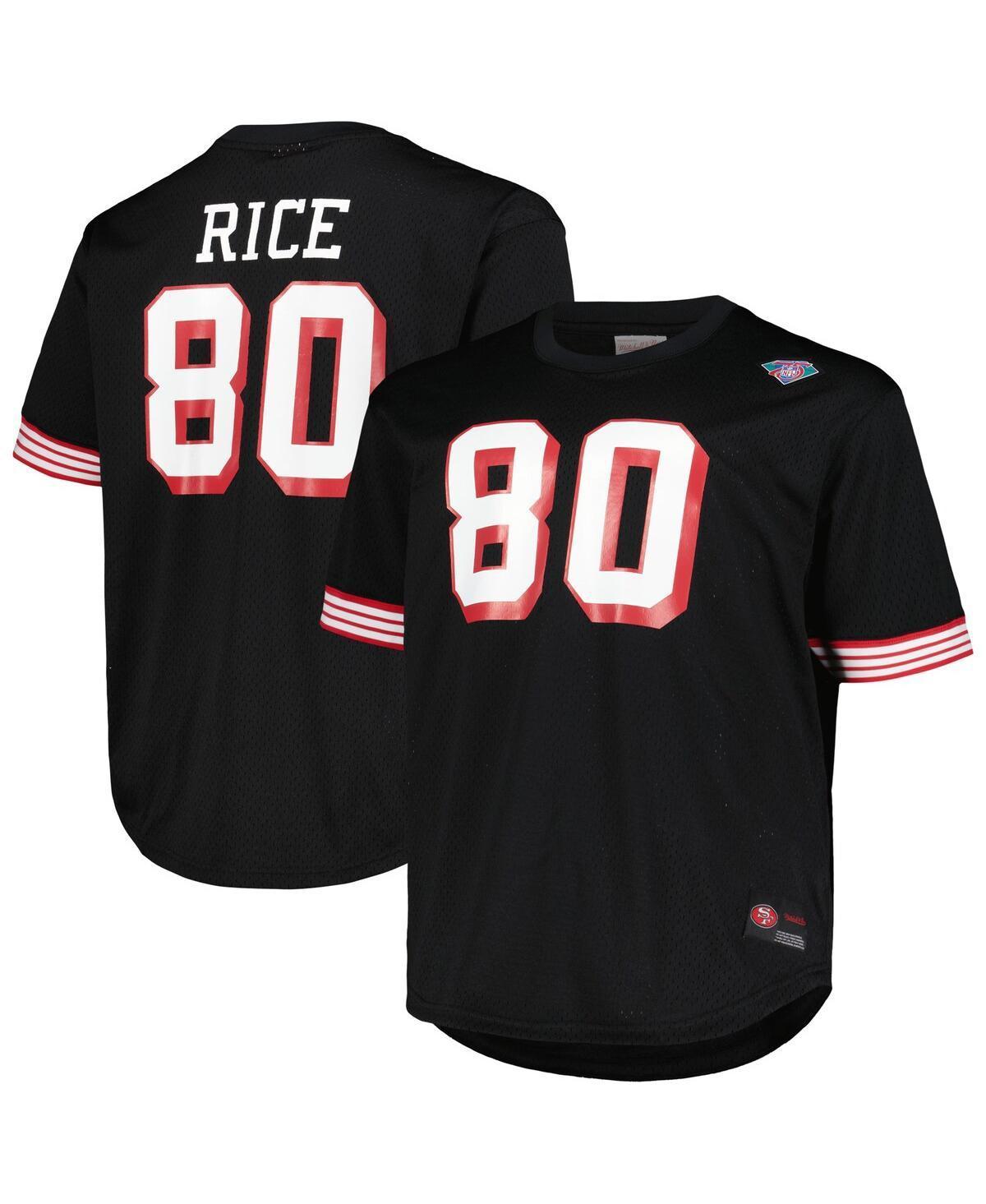 Mens Mitchell & Ness Jerry Rice San Francisco 49ers Big & Tall Mesh Player Name & Number Top Product Image