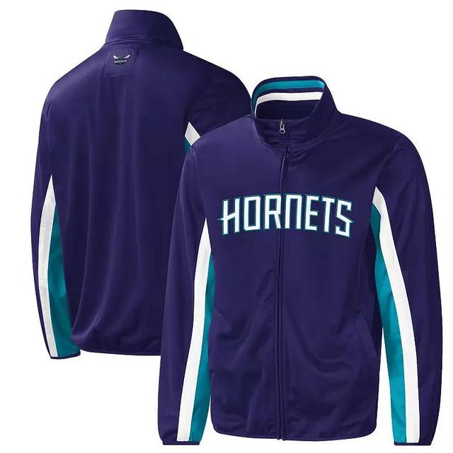 Mens G-III Sports by Carl Banks Purple Charlotte Hornets Contender Wordmark Full-Zip Track Jacket Product Image