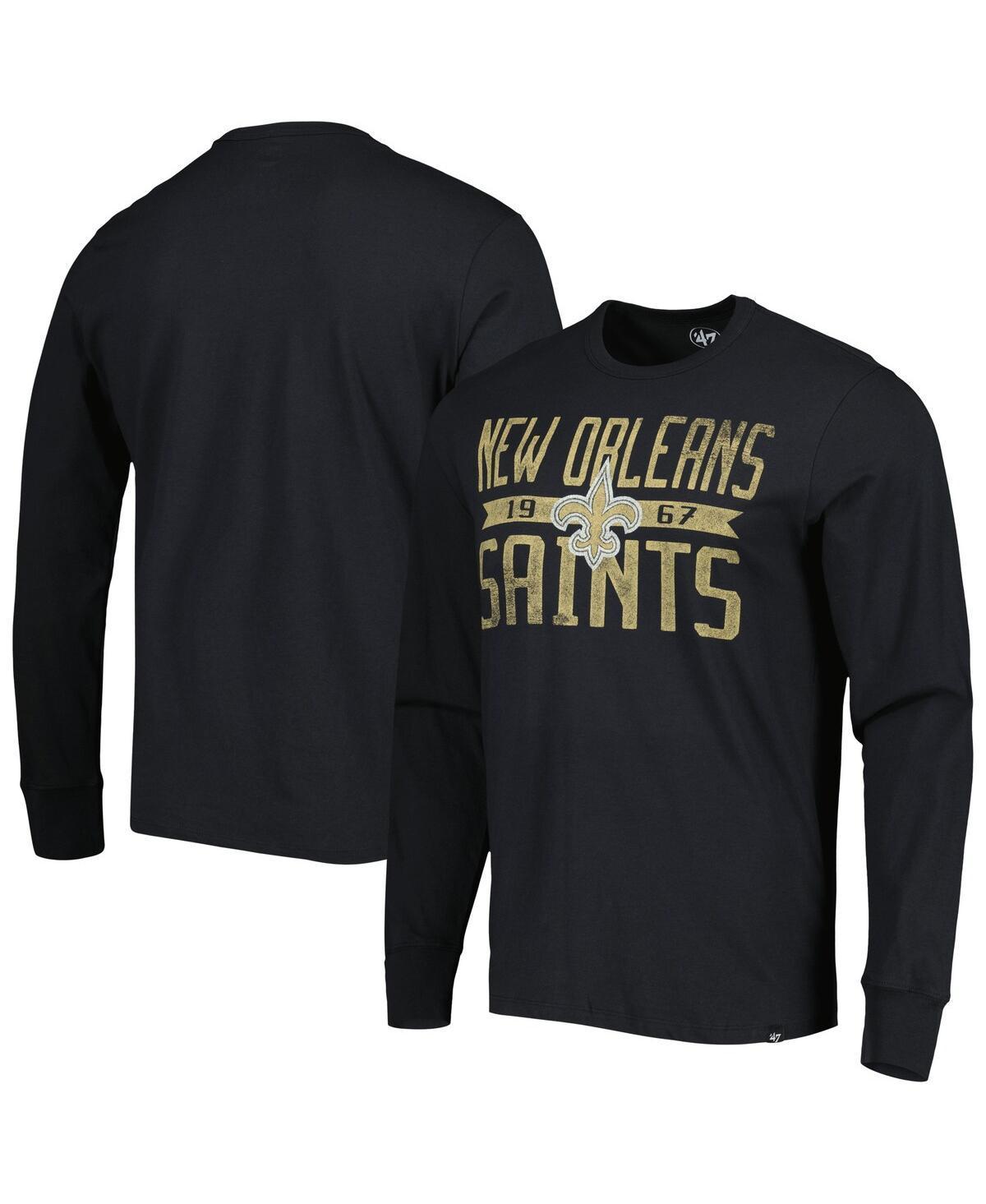 Mens 47 New Orleans Saints Brand Wide Out Franklin Long Sleeve T-Shirt Product Image