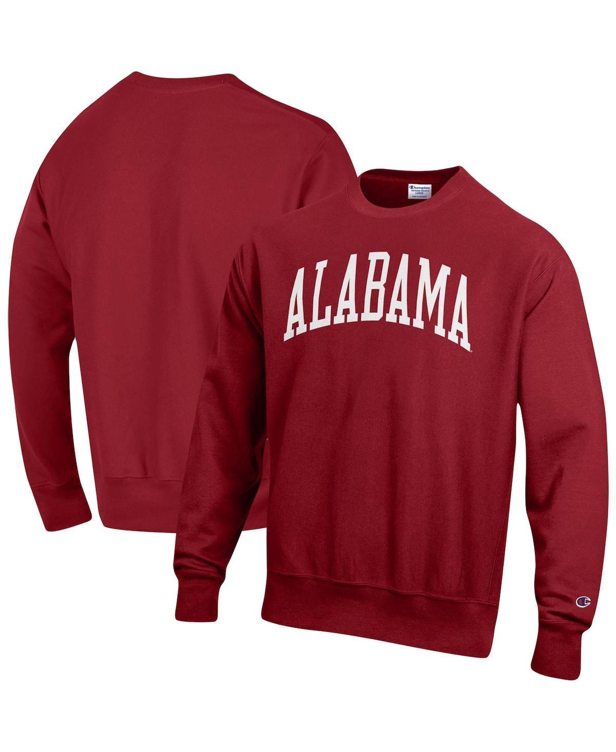 Mens Champion Crimson Alabama Crimson Tide Big & Tall Reverse Weave Fleece Crewneck Pullover Sweatshirt Product Image