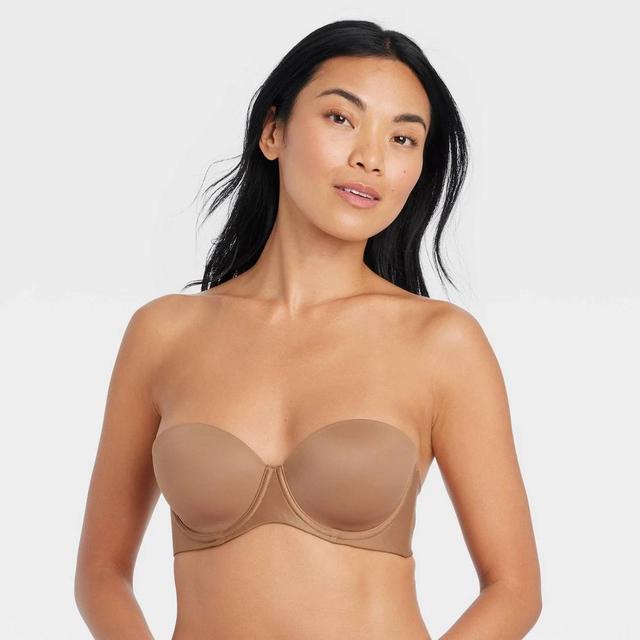 Womens Lightly Lined Strapless Bra - Auden Brown 34A Product Image