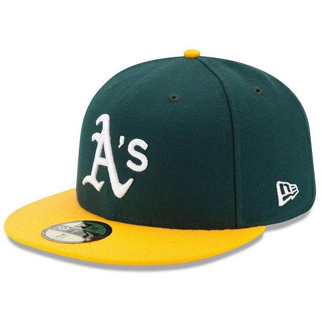 Mens New Era /Yellow Oakland Athletics Home Authentic Collection On-Field 59FIFTY Fitted Hat Product Image