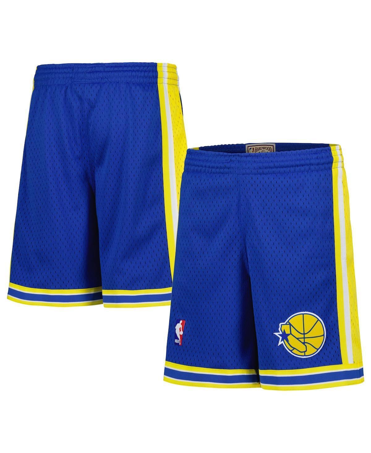 Mitchell & Ness Mens Big Boys and Girls Royal Golden State Warriors Hardwood Classics Swingman Shorts Product Image