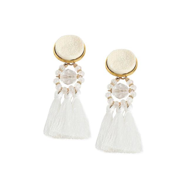 Sohi Womens Tassel Drop Earrings Product Image