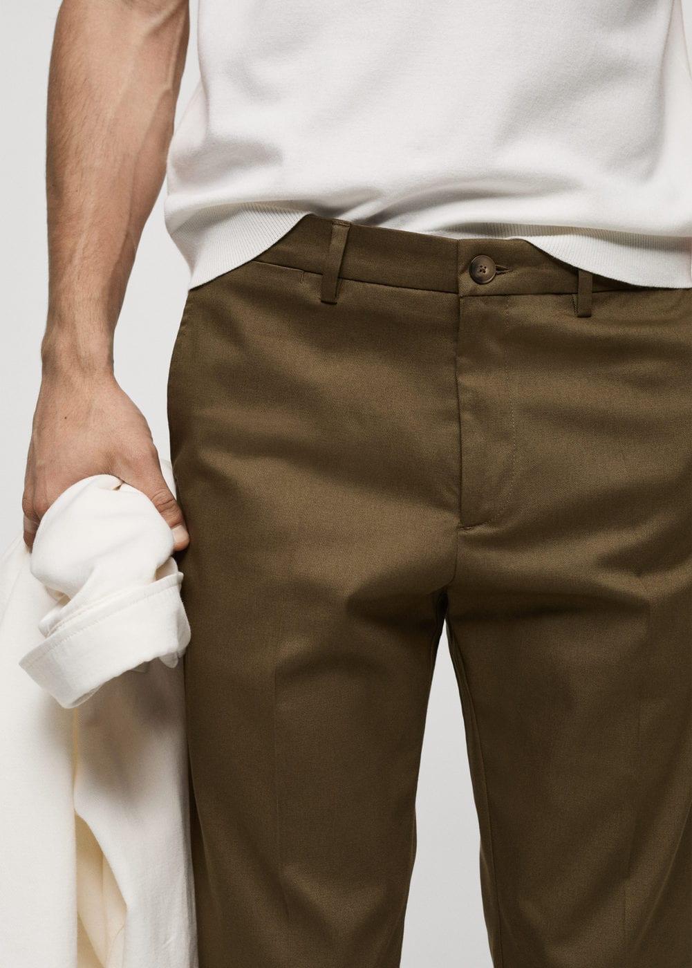 MANGO MAN - Slim fit chino trousers tobacco brownMen Product Image