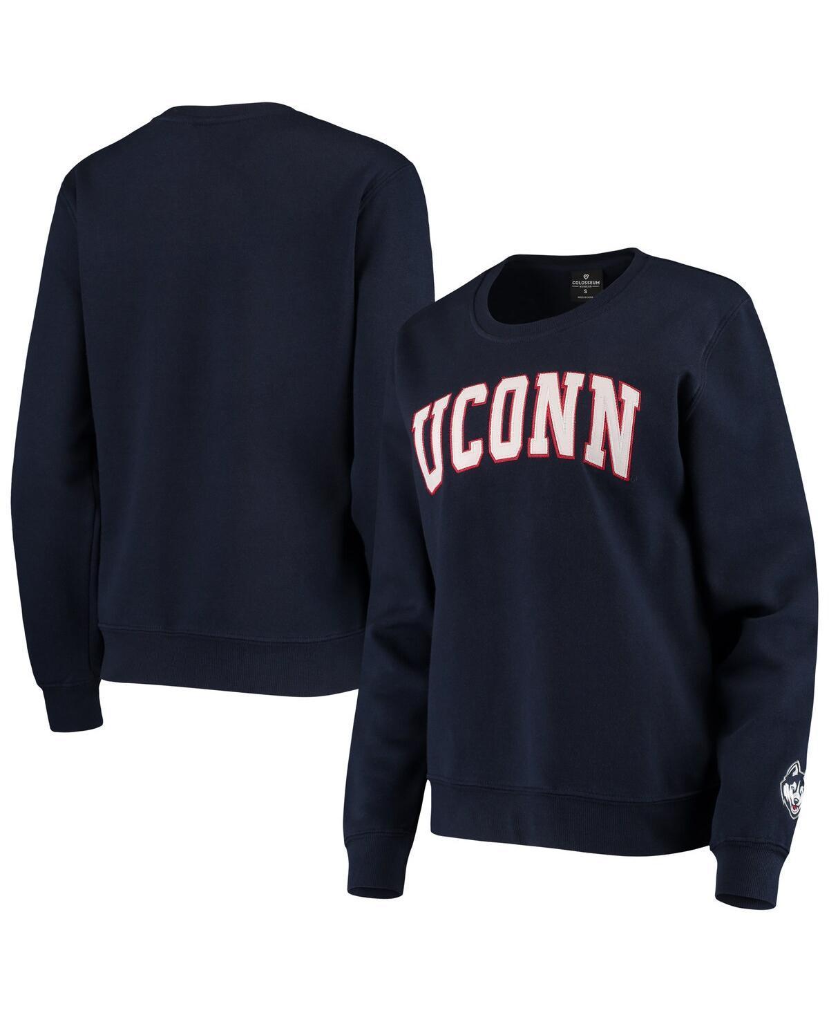 Womens Colosseum Navy UConn Huskies Campanile Pullover Sweatshirt Product Image