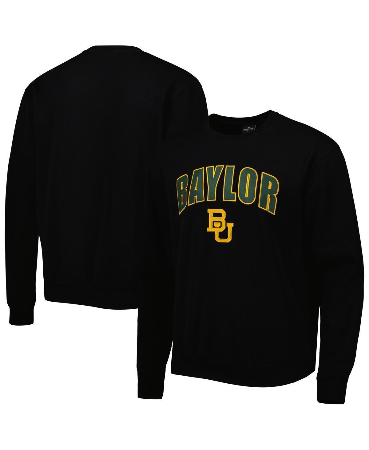 Mens Colosseum Black Baylor Bears Arch & Logo Pullover Sweatshirt Product Image